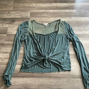 Tie front shirt/ soft material/ worn few times